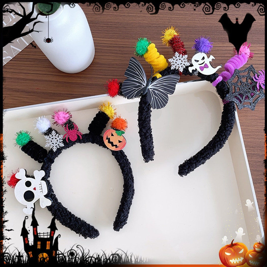 Gifty - Plush Halloween Skull Pumpkin Spider Headband