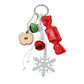 Keypus - Christmas Candy Snowflake Bell Keychain