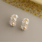 Earedge - Layered Floral White Earrings