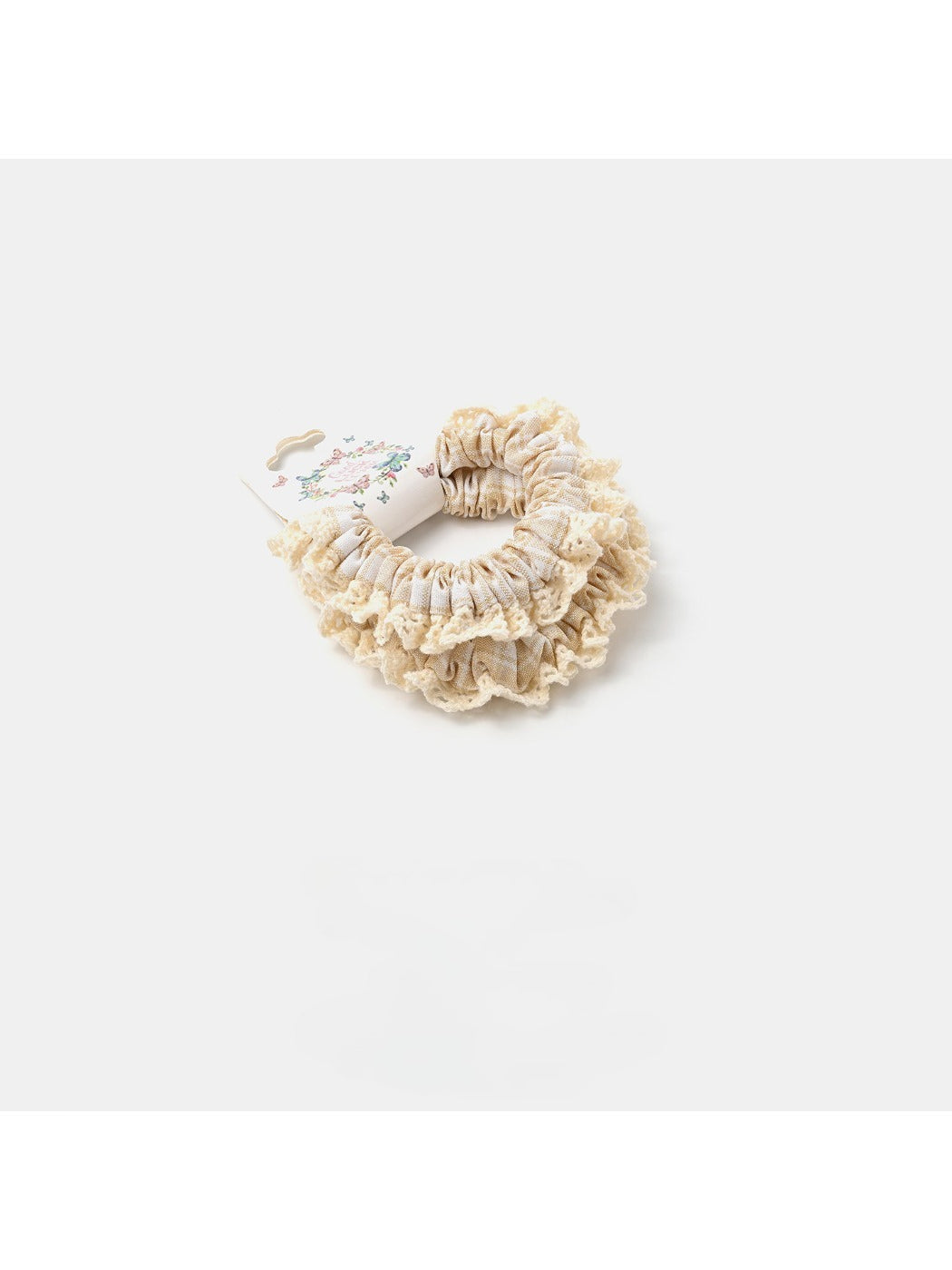 Gifty - Preppy Plaid Lace Scrunchie Set