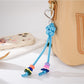 Keypus - Beaded Knotted Charm Heart Clip Keychain