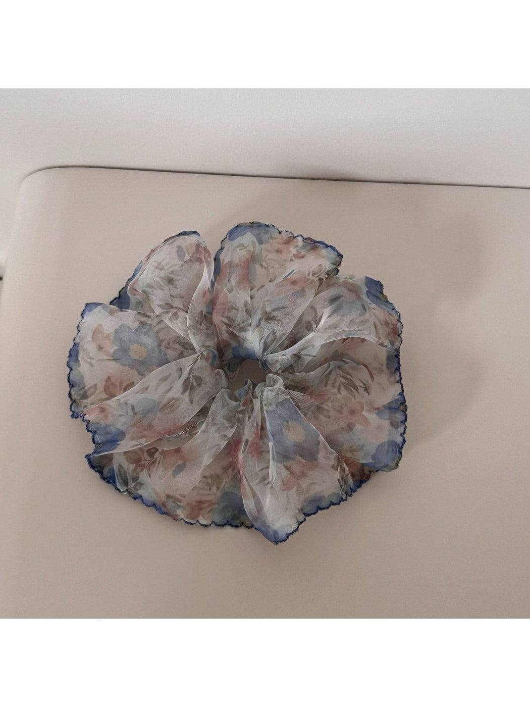 Gifty - Sheer Floral Mesh High Elastic Hair Tie Scrunchie