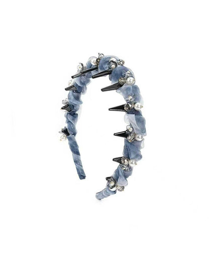 Gifty - Polyester Wrapped Beaded Teeth Headband