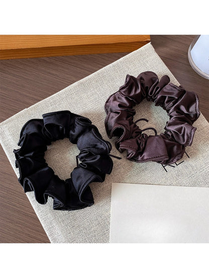 Gifty - High Elasticity Ruffled Satin Scrunchie