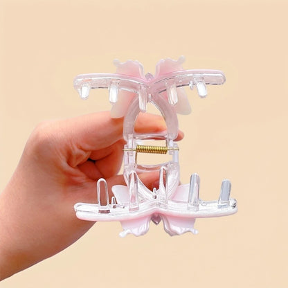 Beau - Ribbon-Bow Butterfly Hair Claw Clip (8x5.1cm)