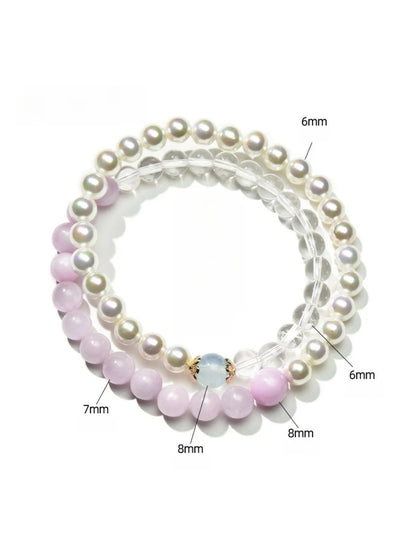 Lovra - Crystal Geometric Multi Layer Beaded Bracelet