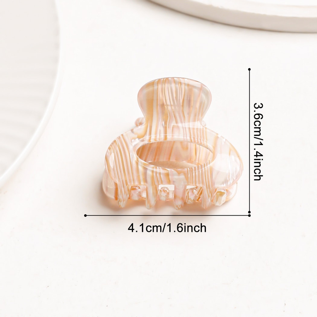 Beau - Glossy Striped Openwork Claw Clip