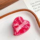 Beau - Glossy Heart Shaped Pastel Claw Clip