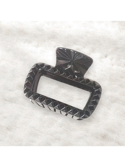 Beau - Retro Openwork Square Plastic Hair Claw Clip