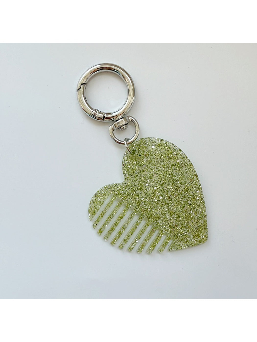 Keypus - Sparkling Heart Comb Keychain