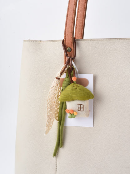Keypus - Cute Mushroom House Keychain