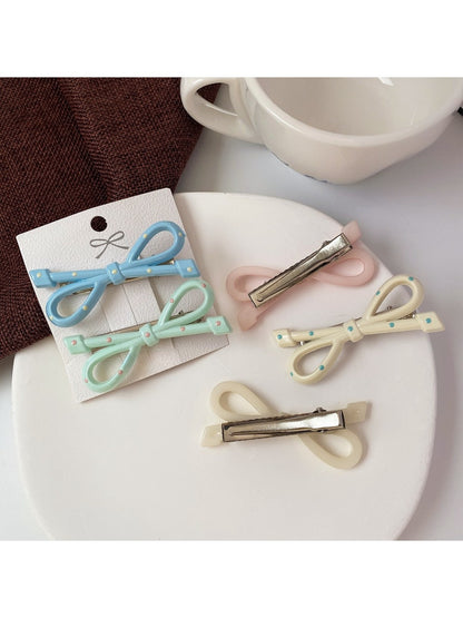 Beau - Cute Polka Dot Bow Hair Clip