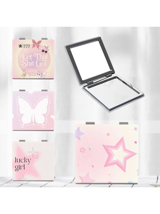 Mirroray - Pastel Print Portable Folding Makeup Mirror