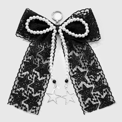 Keypus - Lace Bow Star Charm Decorative Keychain