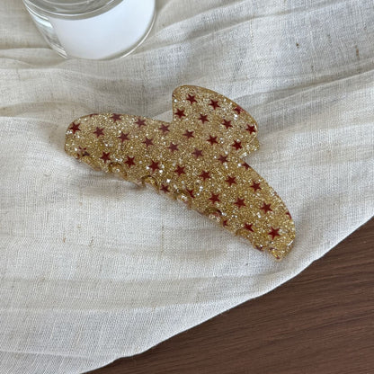 Beau - Star Pattern Shimmer Acrylic Hair Claw Clip