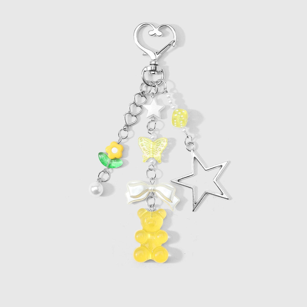 Keypus - Cute Cartoon Bow and Bear Keychain