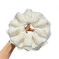 Gifty - Polka Dot Lace Trim Double Layer Scrunchie
