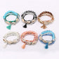 Lovra bohemian style stackable bracelet with multicolored beads and silver accents