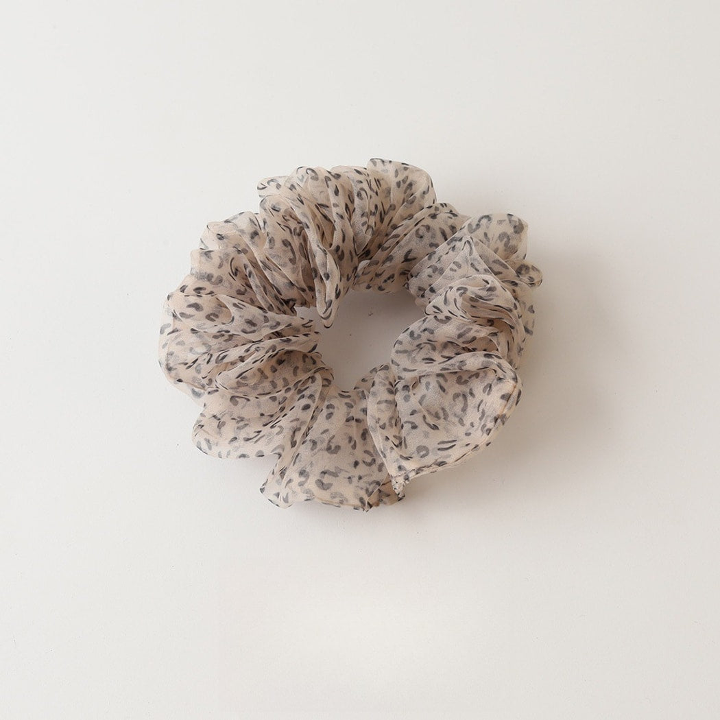 Gifty - Elegant Printed Mesh Ruffle Scrunchie