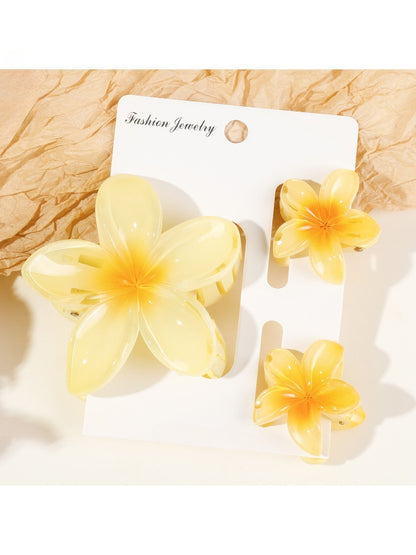 Beau - Gradient Frangipani Hair Clips Set