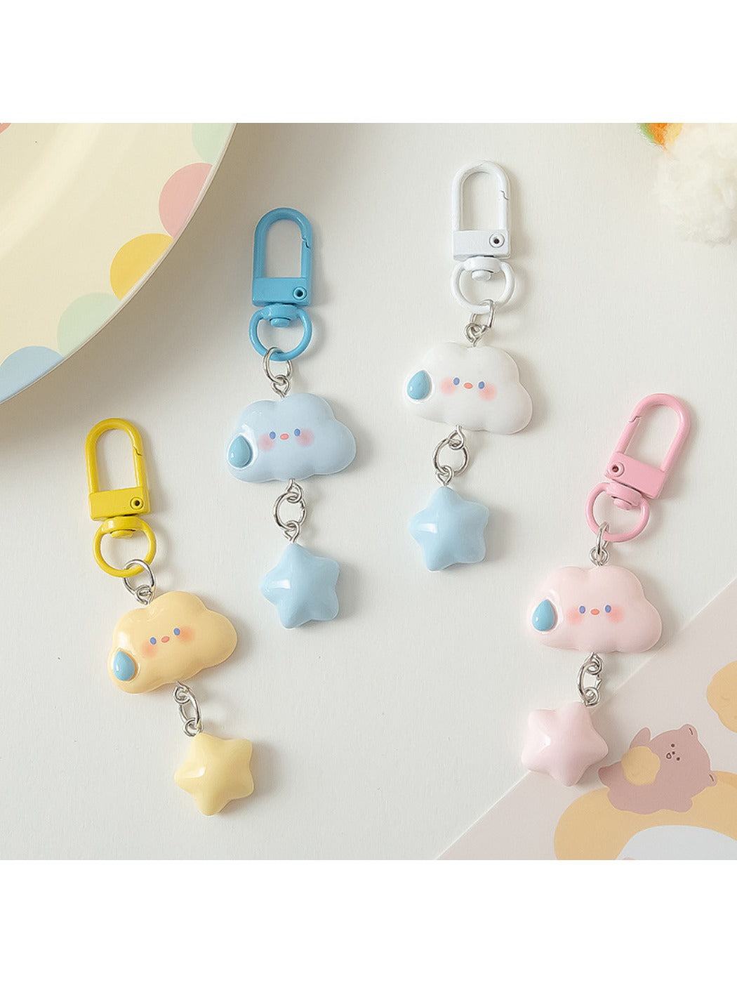 Keypus - Quirky Cloud Colorful Star Keychain