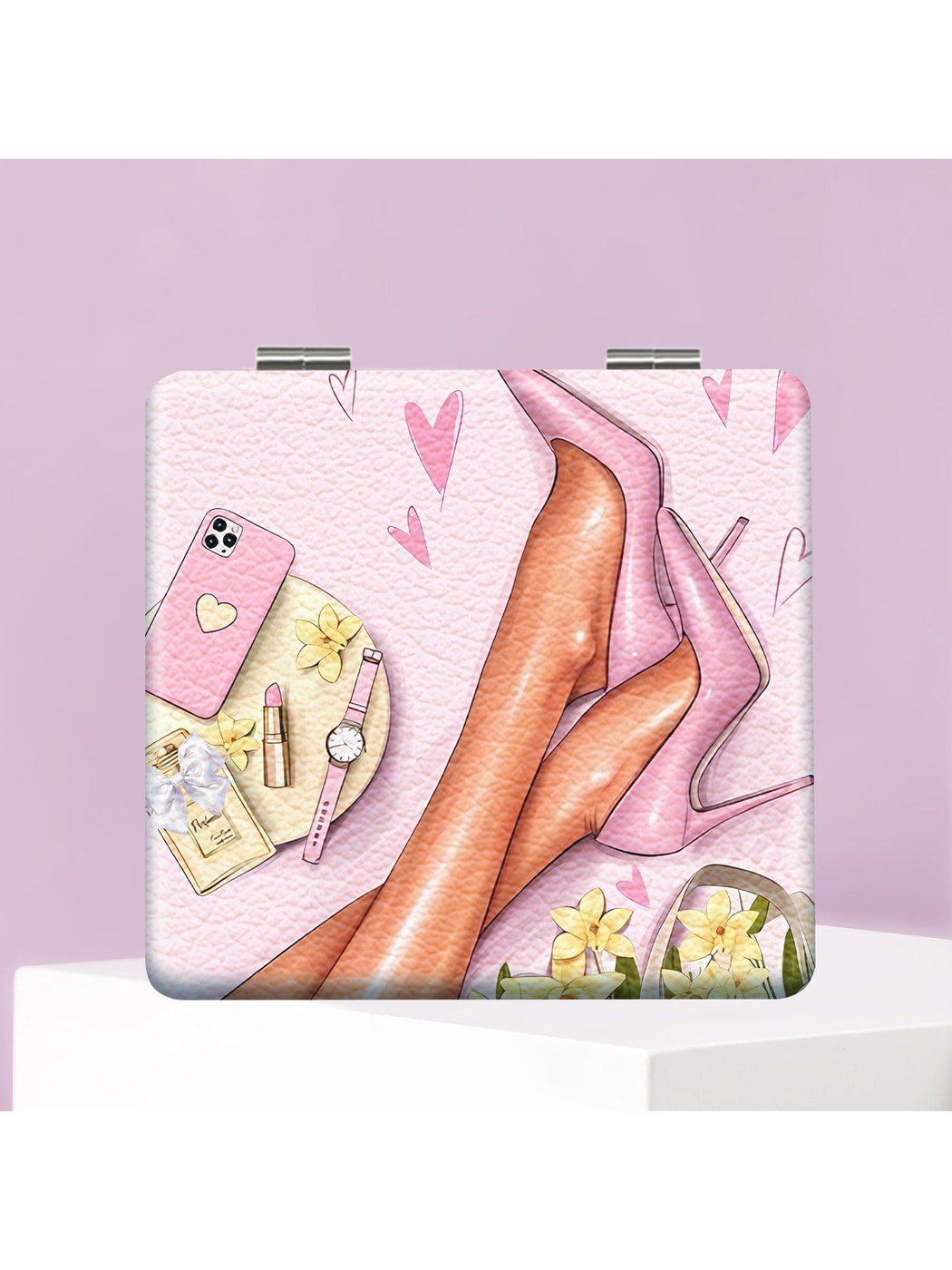 Mirroray - Square High Heel Printed Folding Mirror