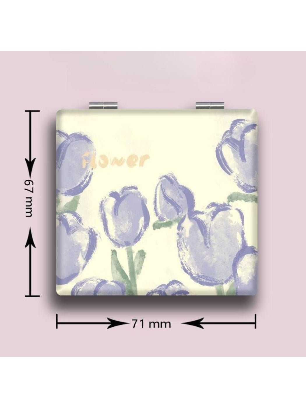 Mirroray - Simple Tulip Patterned Square Vanity Mirror