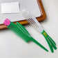 Camerow acetate hair comb placed on a white surface with natural light