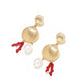 Earedge - Ocean Theme Sculpted Drop Silhouette Earrings