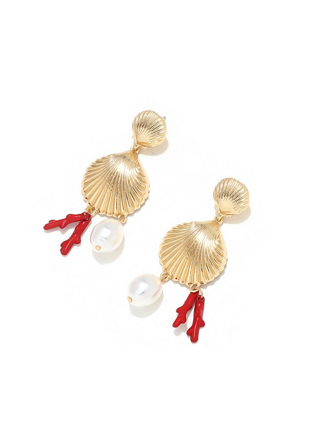 Earedge - Ocean Theme Sculpted Drop Silhouette Earrings