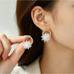 Earedge - Layered Floral Plated Alloy Stud Earrings
