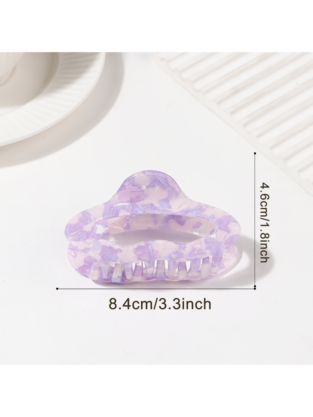 Beau - Curved Cloud Shape PVC Hair Claw Clip