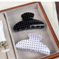 Beau - Solid Color Polka Dot Claw Clip