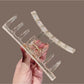 Beau - PVC Heart Detail Bar Style Claw Clip