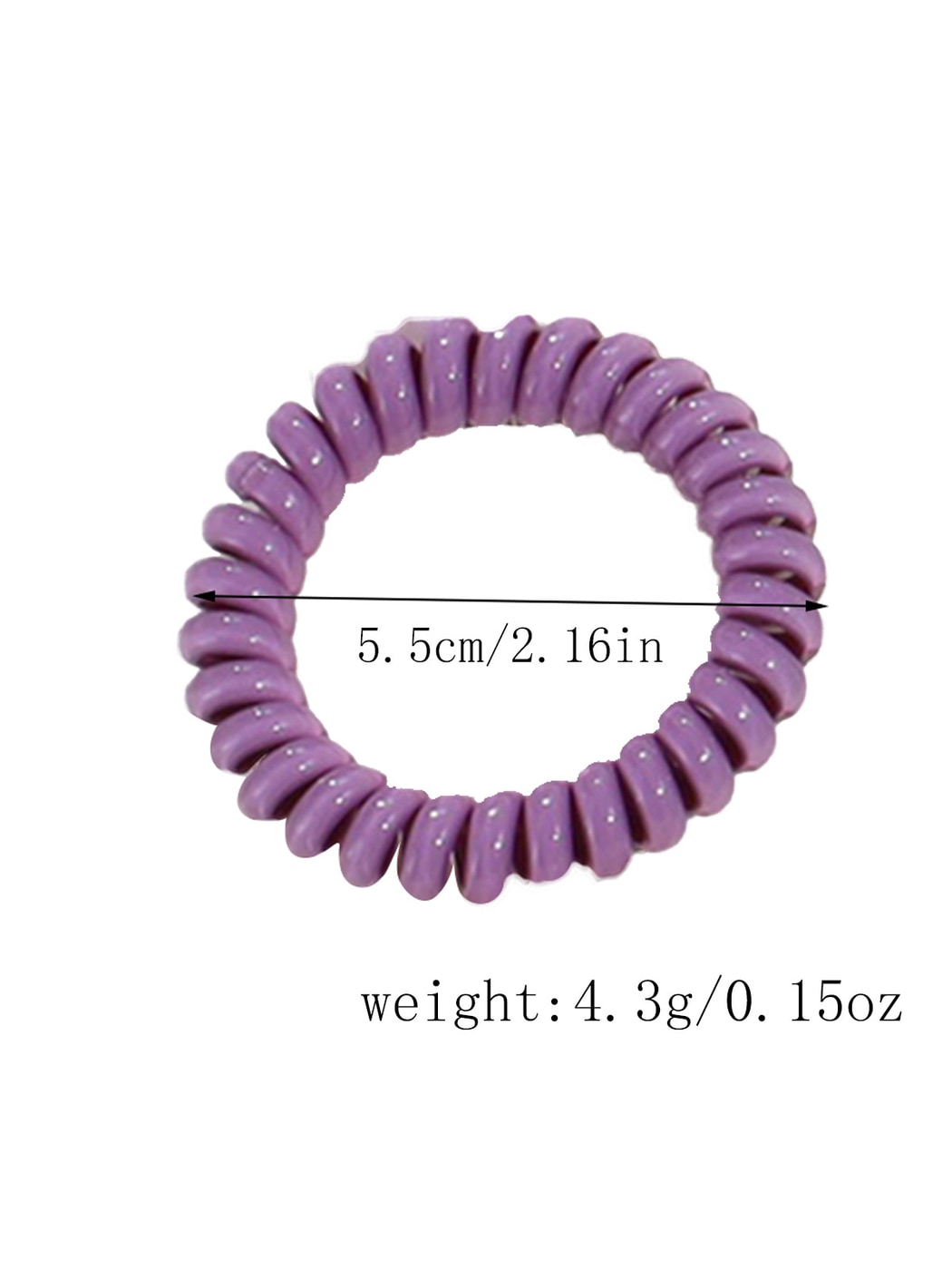Gifty - Mixed Color Plastic Spiral Ponytail Coil Hair Tie