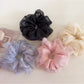 Gifty - Plaid Mesh Satin Scrunchie