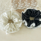Gifty - Double Layer Dotted Lace Trim Scrunchie