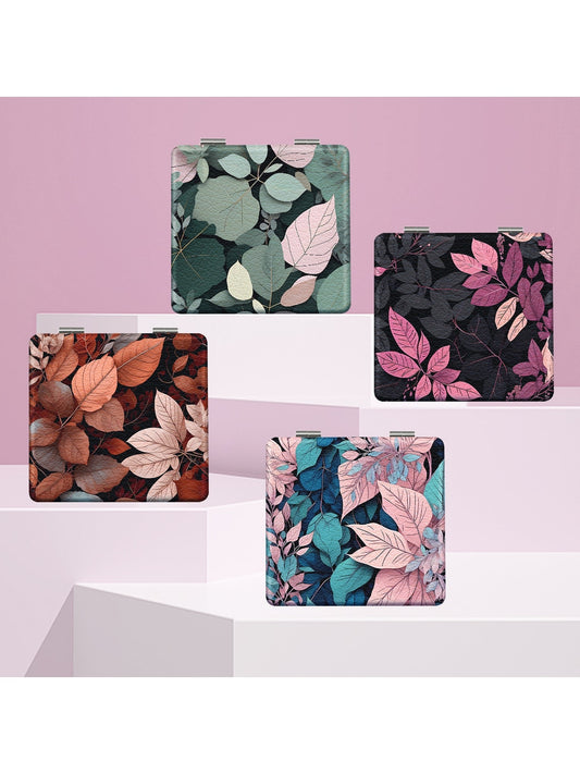 Mirroray - Square Leaf Pattern Portable Folding Mirror
