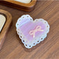 Beau - Acetic Acid Bowknot Heart-shaped Hairpin