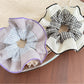 Gifty - Plaid Patchwork Mesh Ruffled Scrunchie