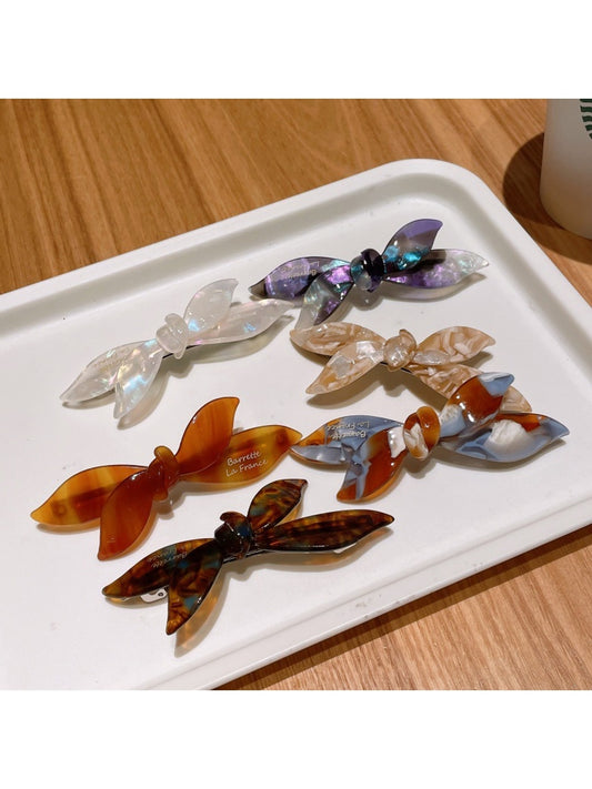 Beau - Acetate Fiber Butterfly Bow Spring Hair Clip
