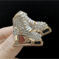 Brovia - Holiday Ice Skate Enamel Accent Lapel Brooch