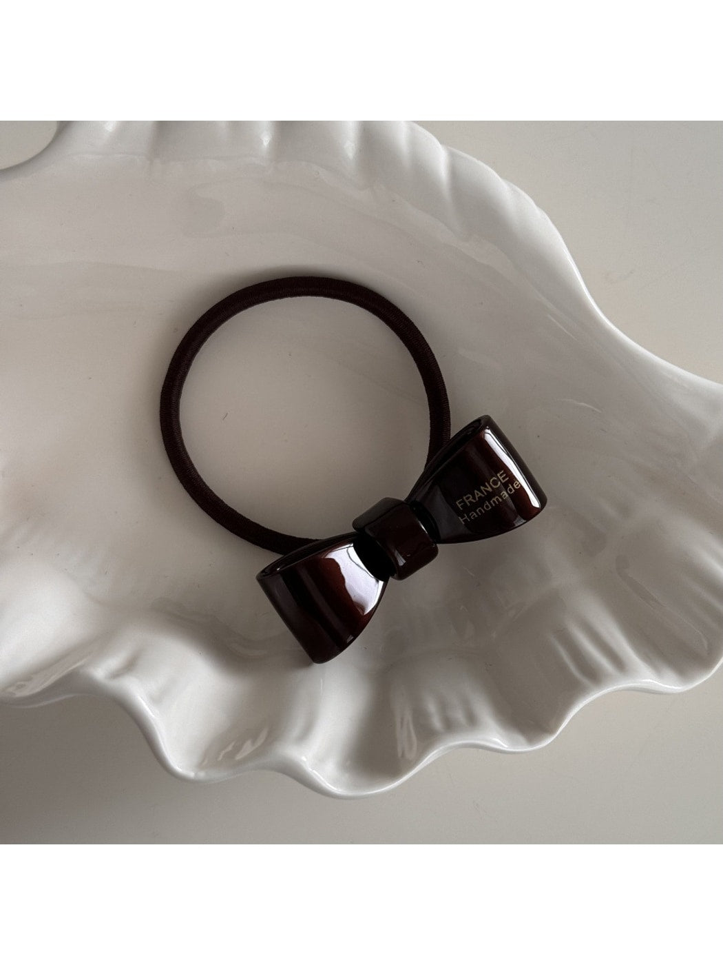 Gifty - Glossy Acetate Bow Elastic Hair Tie