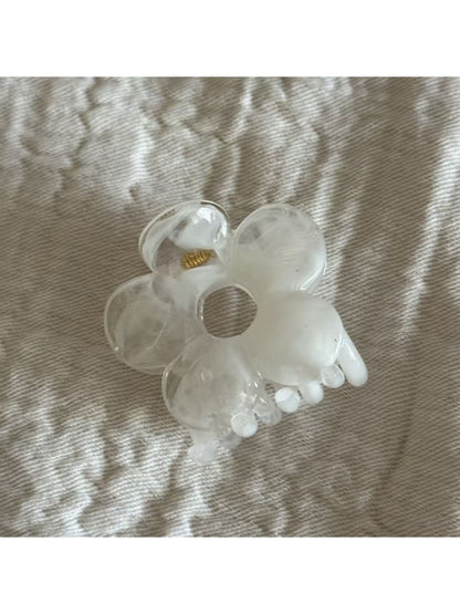 Beau - Glossy Acrylic Flower Hollow Claw Clip