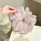 Gifty - Floral Mesh High Elastic Polyester Scrunchie