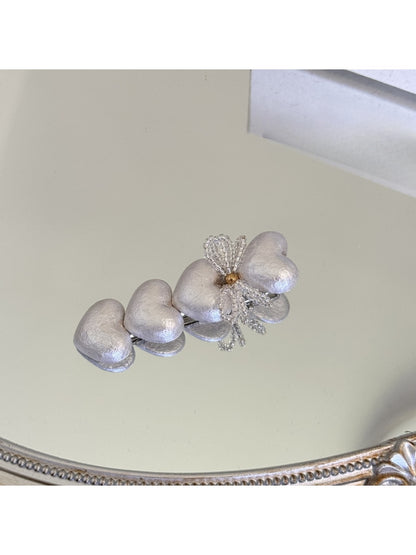 Beau - Geometric Heart Bow Decorative Hair Clip