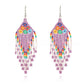 Earedge - Floral Tassel Drop Earrings
