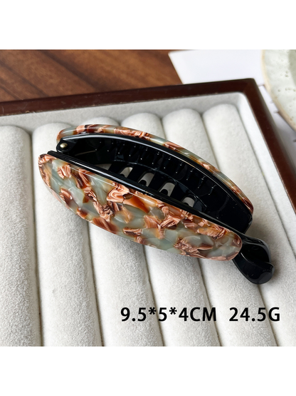 Beau - Curved Tortoiseshell Pattern Acetate Banana Clip