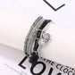 Lovra bracelet displayed flat showing all rows of colorful beads and tassel