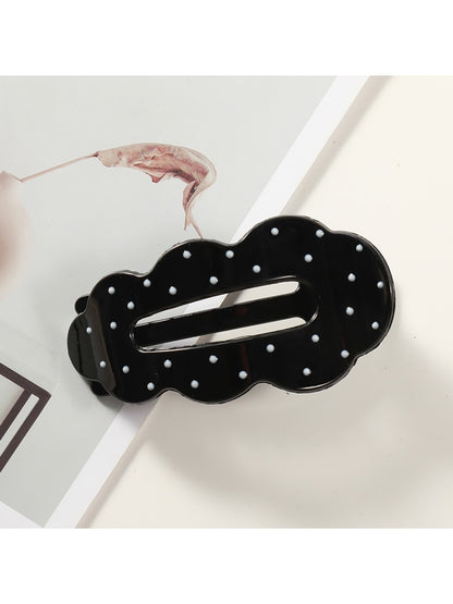 Beau - Polka Dot Cloud Shape PC Duckbill Hair Clip